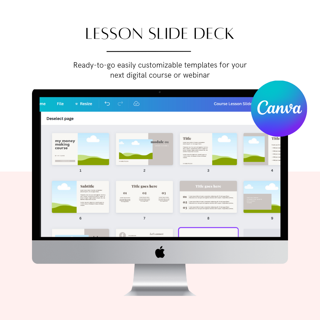 Lesson Slide Deck Template for Webinars and Courses - Image 2